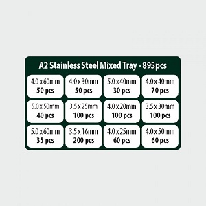 Classic A2 SS Screw Mixed Tray